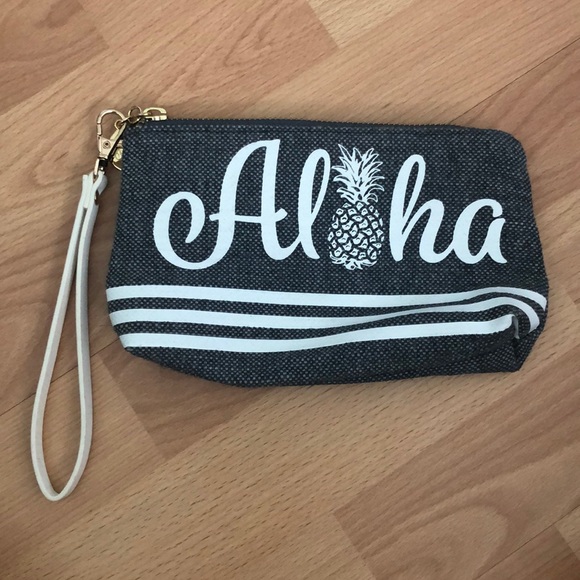 Handbags - Aloha denim wristlet